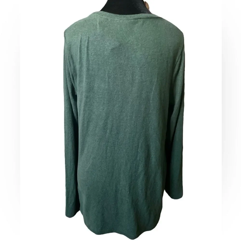 J.Crew Long Sleeve Knit Top Size Medium Olive Green Soft Viscose NWT